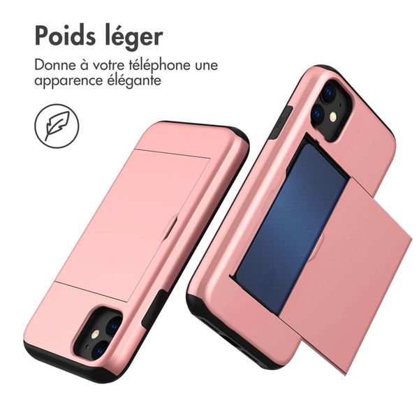 imoshion Coque arrière avec porte-cartes Apple iPhone 11 - Rose Doré