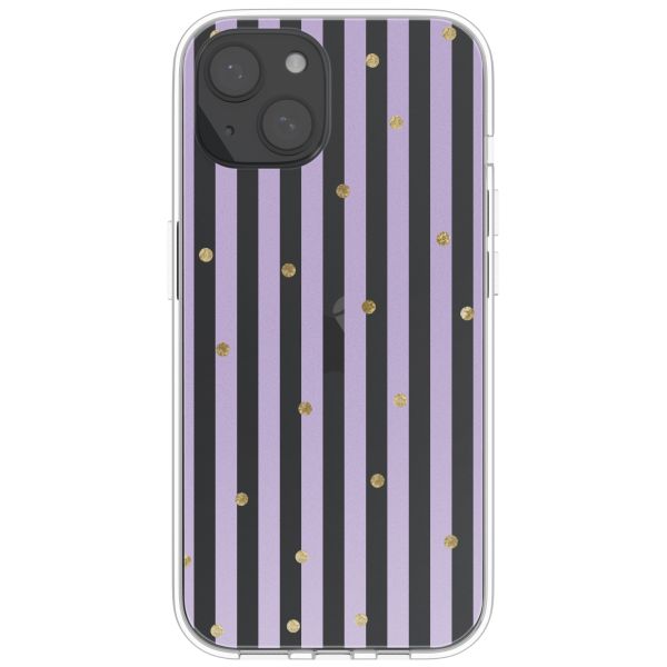 imoshion Coque design pour iPhone 15 - Sparkle Lines Lavender