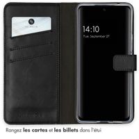 Selencia Étui portefeuille en cuir véritable Samsung Galaxy A53 - Noir