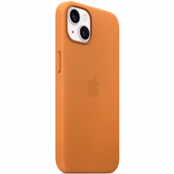 Apple Coque Leather MagSafe Apple iPhone 13 - Golden Brown