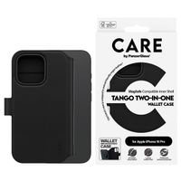 CARE by PanzerGlass Étui de téléphone portefeuille Tango 2-en-1 avec MagSafe iPhone 16 Pro - Noir