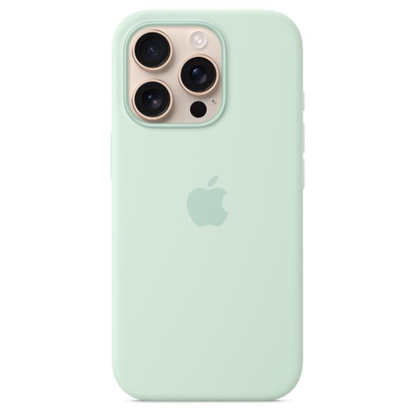 Apple Coque en silicone MagSafe Apple iPhone 16 Pro - Aquamarine