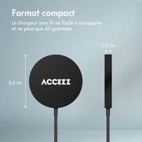 Accezz Wireless Charger USB-C | Chargeur MagSafe et sans fil - 1 mètre - Noir