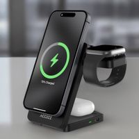 Accezz Chargeur sans fil pliable 3-in-1 MagSafe - 20W - Noir