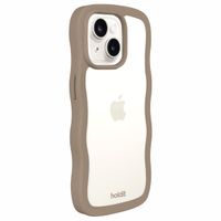 Holdit Coque Wavy Apple iPhone 14/15 Plus - Mocha Brown / Transparent