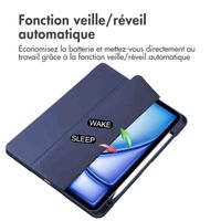 imoshion Coque tablette rigide Trifold iPad Air 13 pouces (2025) M3 / (2024) M2 - Bleu foncé