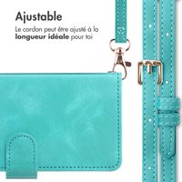 imoshion Etui de télephone portefeuille avec cordon Apple iPhone 16 - Turquoise