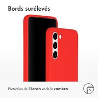 Accezz Coque Liquid Silicone Samsung Galaxy S23 Plus - Rouge