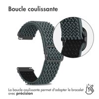 imoshion Bracelet élastique en nylon - Connexion universelle de 20 mm - Gris foncé