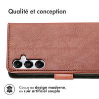 imoshion Étui de téléphone portefeuille Luxe Samsung Galaxy A55 - Brun