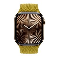 Apple Bracelet Solo tressé Apple Watch | 44/45/46/49 mm - Taille 10 - Chartreuse