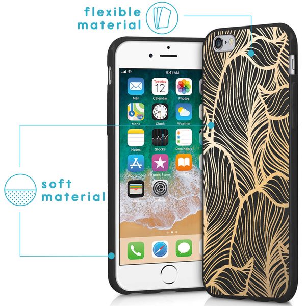 imoshion Coque Design iPhone 6 / 6s - Feuilles / Noir