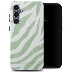 Selencia Coque arrière Vivid Samsung Galaxy S23 FE - Colorful Zebra Sage Green