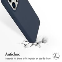 Accezz Coque Liquid Silicone avec MagSafe Apple iPhone 14 Pro - Bleu foncé