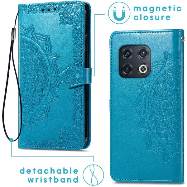 imoshion Etui de téléphone portefeuille Mandala OnePlus 10 Pro - Turquoise