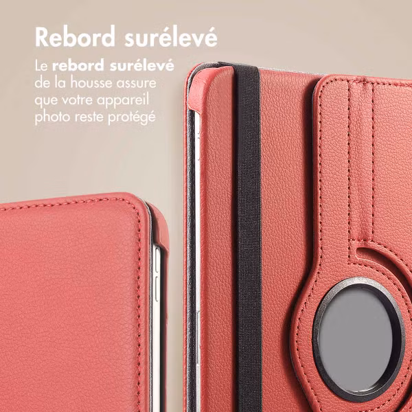 imoshion Coque tablette rotatif à 360° Samsung Galaxy Tab A11 Plus / A9 Plus - Rouge foncé