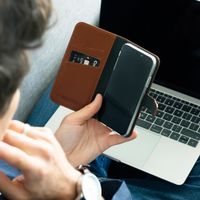 Selencia Étui de téléphone en cuir véritable iPhone Xr - Brun