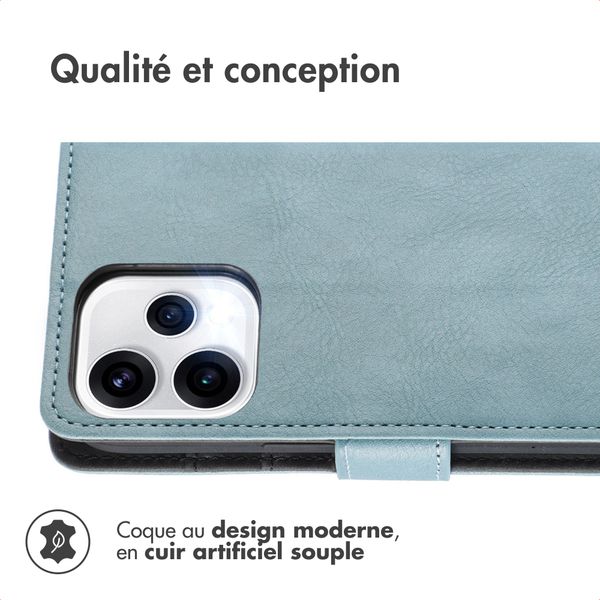 imoshion Étui de télephone portefeuille de luxe Oppo Reno15 (5G) - Bleu clair
