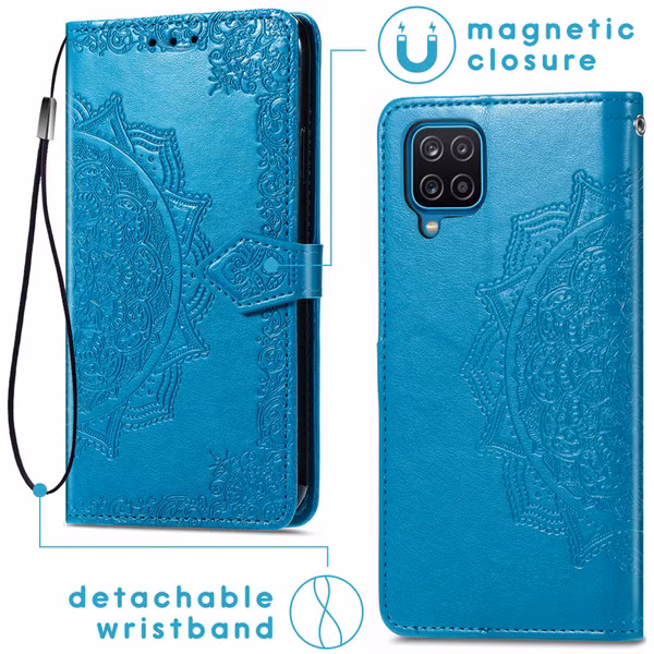 imoshion Etui de télephone Mandala Samsung Galaxy A12 - Turquoise