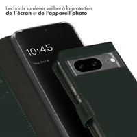 Selencia Étui de téléphone portefeuille en cuir véritable Google Pixel 8 - Vert