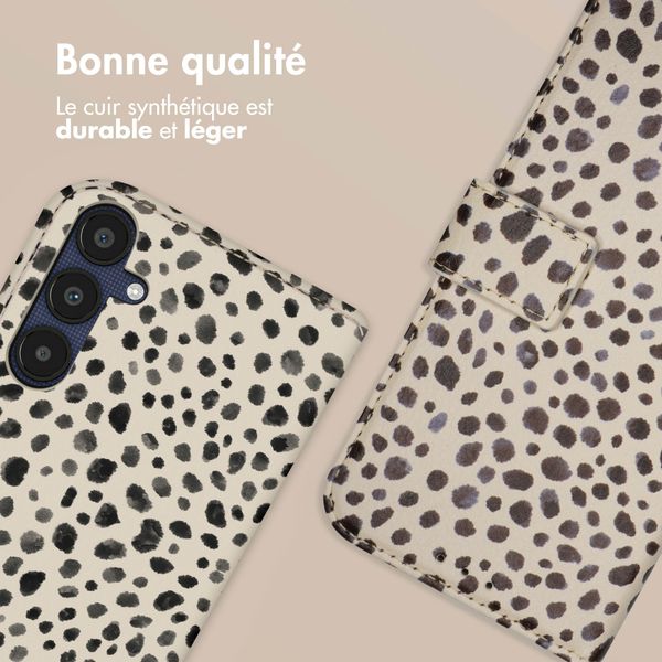 imoshion Étui de télephone portefeuille Design Samsung Galaxy A25 (5G) - Black And White Dots