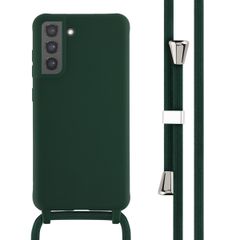 imoshion Coque en silicone avec cordon Samsung Galaxy S21 FE - Vert foncé