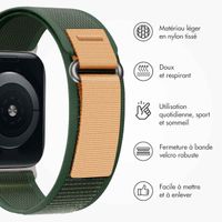 imoshion Bracelet Trail en nylon Apple Watch Series 1 t/m 11 / SE / Ultra (44/45/46/49 mm) - Legergroen
