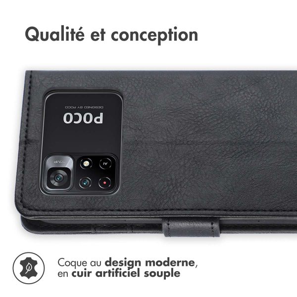 imoshion Étui de télephone portefeuille Xiaomi Poco M4 Pro 5G - Noir