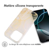 imoshion Coque Design Apple iPhone 16 Pro - Golden Leaves Transparent