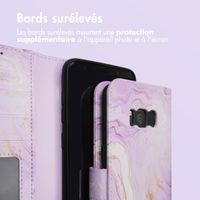 imoshion Étui de télephone portefeuille Design Samsung Galaxy S8 - Purple Marble