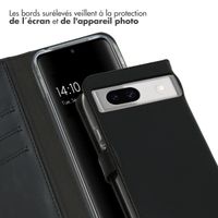 Selencia Étui portefeuille en cuir véritable Google Pixel 8a - Noir