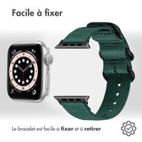 imoshion Bracelet en nylon Apple Watch Series 1-9 / SE - 38/40/41 mm / Series 10 - 42 mm - Vert foncé