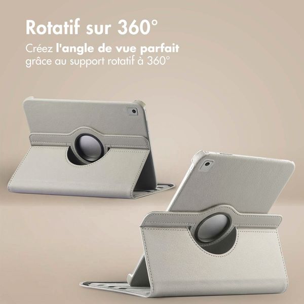 imoshion Coque tablette rotatif à 360° Apple iPad 9 (2021) 10.2 pouces / iPad 8 (2020) 10.2 pouces / iPad 7 (2019) 10.2 pouces - Gris