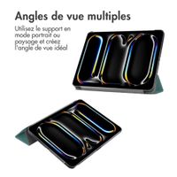 imoshion Coque tablette Trifold Apple iPad Pro 11 (2024) M4 - Vert foncé