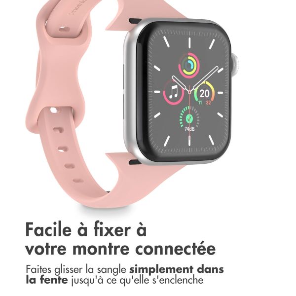 imoshion Bracelet en silicone fin Apple Watch Series 1-9 / SE (38/40/41 mm) | Series 10 (42 mm) - Rose