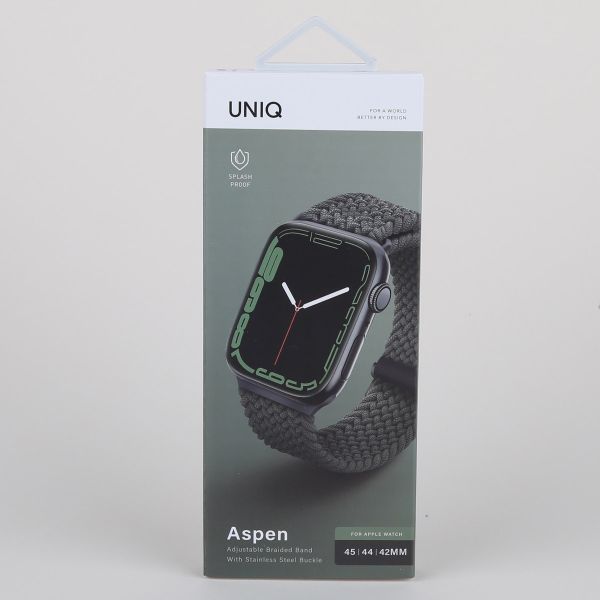 Uniq Bracelet tressé Aspen Apple Watch Series 1 t/m 11 / SE / Ultra (44/45/46/49 mm) - Cypress Green