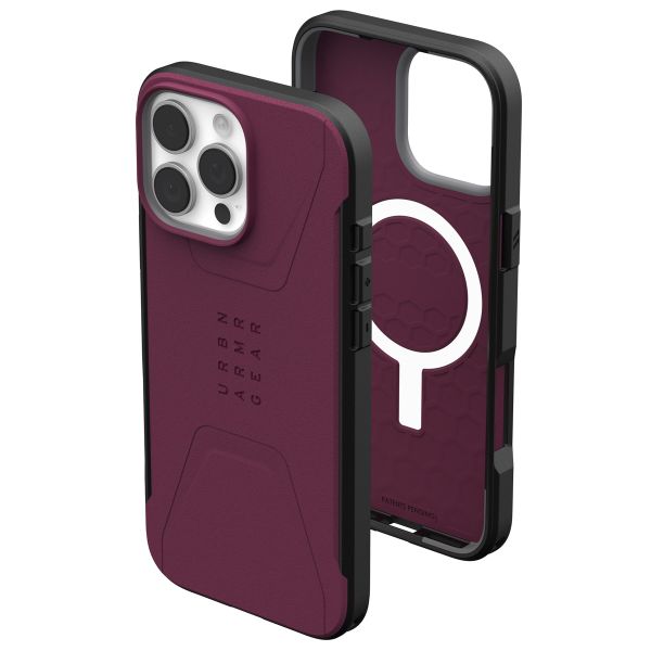 UAG Coque Civilian MagSafe Apple iPhone 16 Pro Max - Bordeaux