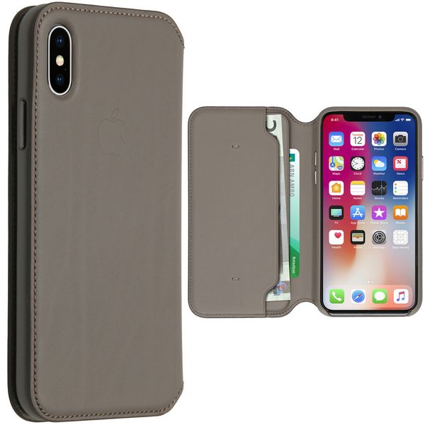 Apple Étui de téléphone Leather Folio Apple iPhone X / Xs