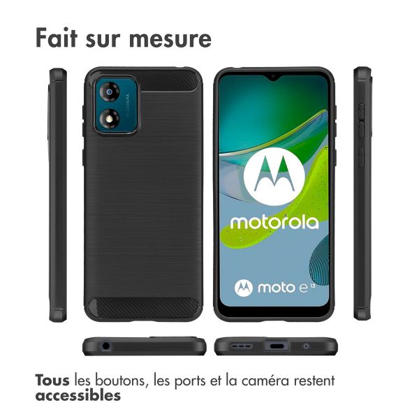 imoshion Coque Brushed Motorola Moto E13 - Noir