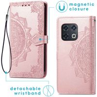 imoshion Etui de téléphone portefeuille Mandala OnePlus 10 Pro - Rose Dorée