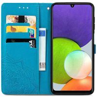 imoshion Etui de téléphone portefeuille Mandala Samsung Galaxy M22 / A22 (4G) - Turquoise