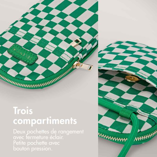 Selencia ﻿Pochette pour téléphone - Checker Green