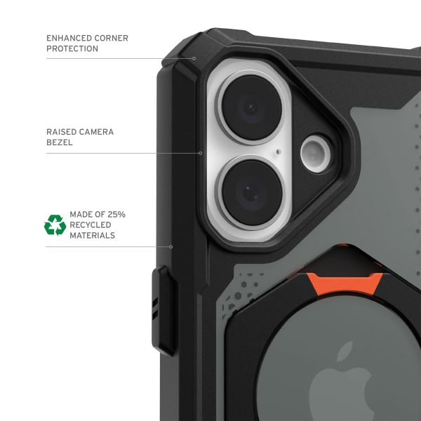 UAG Coque Plasma XTE MagSafe iPhone 16 - Black / Orange