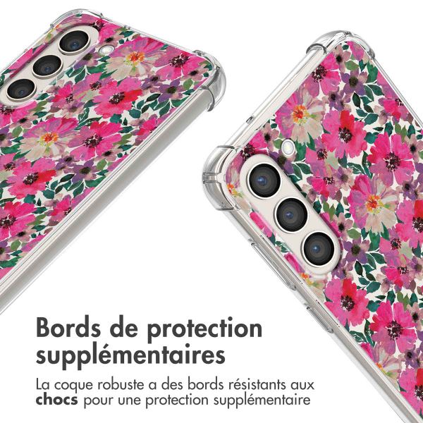 imoshion Coque Design avec cordon Samsung Galaxy S23 - Flower Water