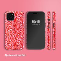 Selencia Coque arrière Vivid Tough avec MagSafe iPhone 15 - Wild Spots Lipstick