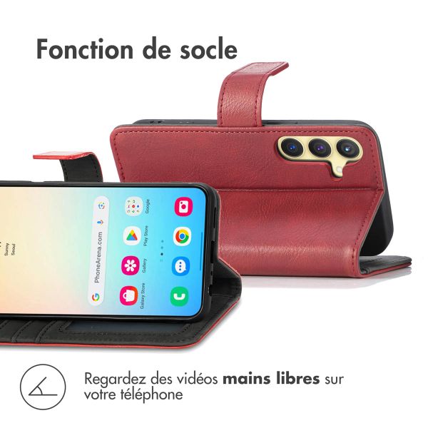 imoshion Étui de téléphone portefeuille Luxe Samsung Galaxy S24 - Rouge