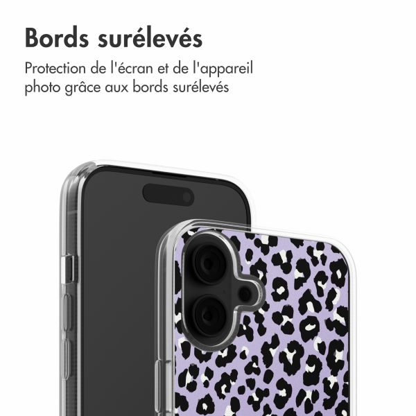 imoshion Coque Design iPhone 16 - Leopard Lilac