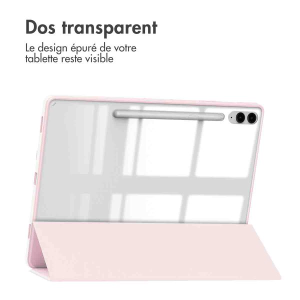 imoshion Coque tablette rigide Trifold Samsung Tab S10 Plus / Tab S9 FE Plus / Tab S9 Plus 12.4 pouces - Rose