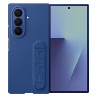 Samsung Coque en silicone avec support Samsung Galaxy Z Fold 7 - Blue