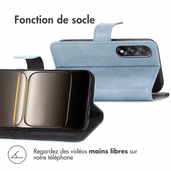 imoshion Étui de télephone portefeuille de luxe OnePlus Nord 5 - Bleu clair